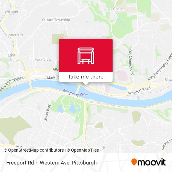 Freeport Rd + Western Ave map
