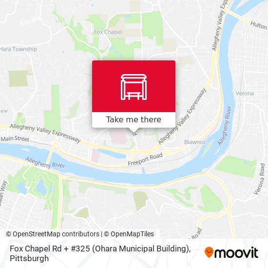 Fox Chapel Rd + #325 (Ohara Municipal Building) map