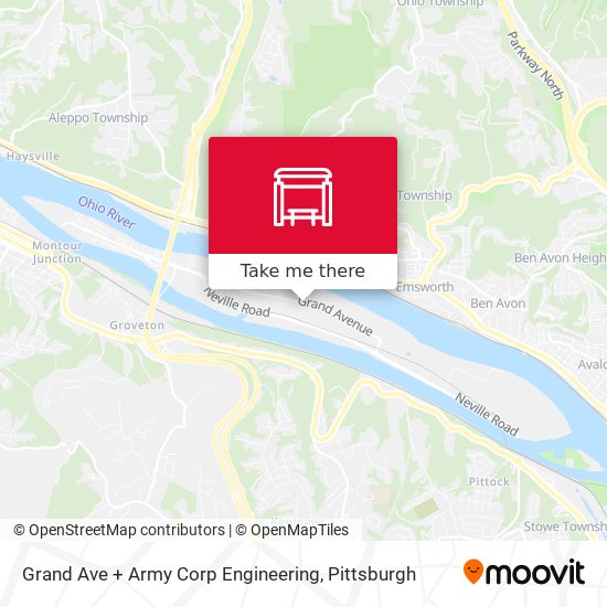 Grand Ave + Army Corp Engineering map