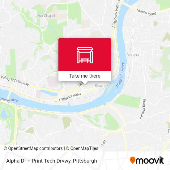 Mapa de Alpha Dr + Print Tech Drvwy