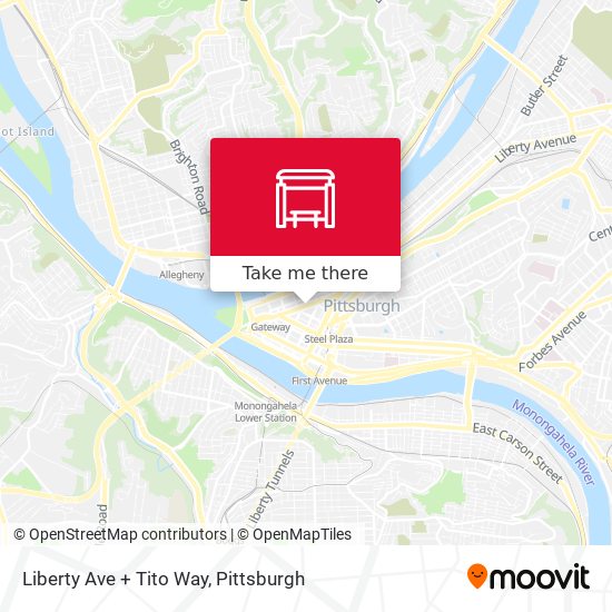 Liberty Ave + Tito Way map