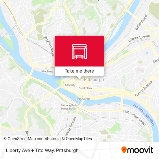 Mapa de Liberty Ave + Tito Way