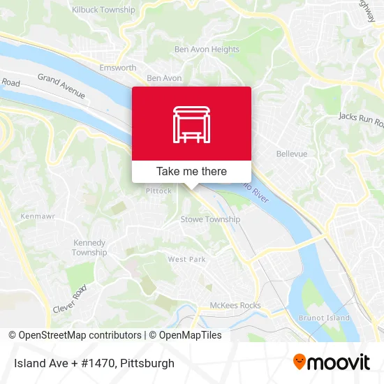 Island Ave + #1470 map