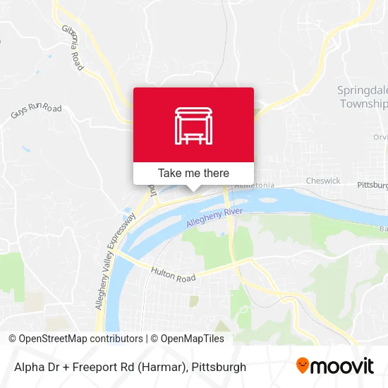 Mapa de Alpha Dr + Freeport Rd (Harmar)