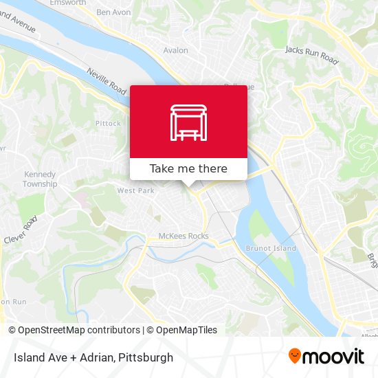 Mapa de Island Ave + Adrian