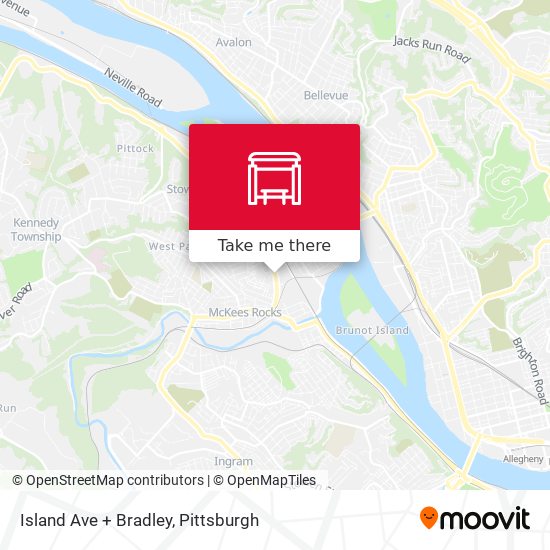 Mapa de Island Ave + Bradley