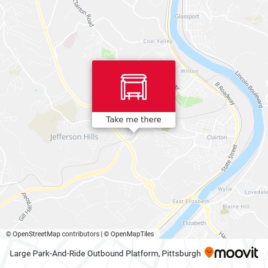 Mapa de Large Park-And-Ride Outbound Platform