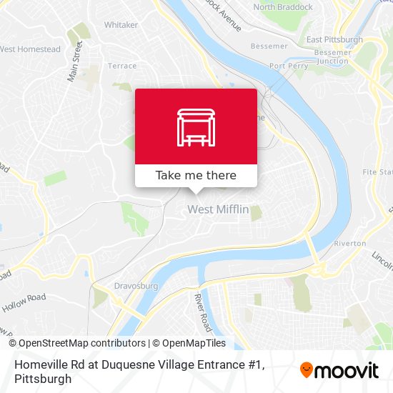 Homeville Rd at Duquesne Village Entrance #1 map