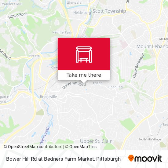 Bower Hill Rd at Bedners Farm Market map