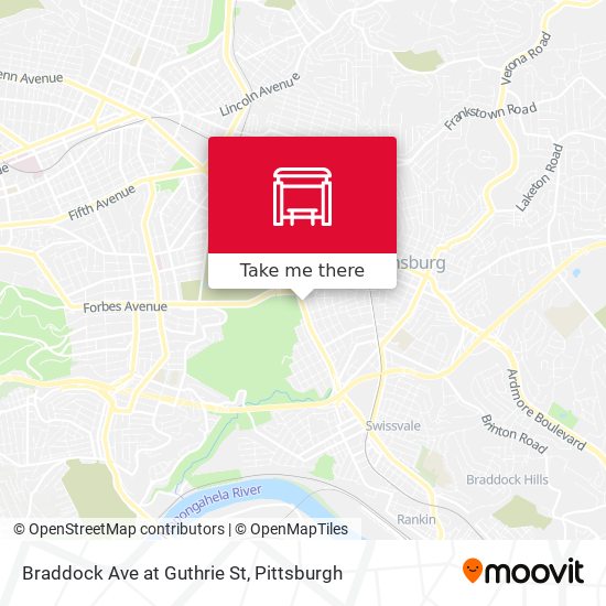Braddock Ave at Guthrie St map