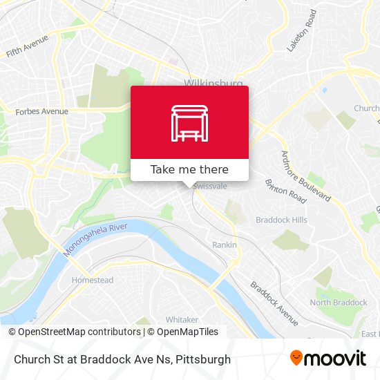 Mapa de Church St at Braddock Ave Ns