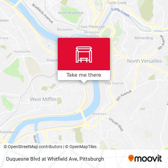 Duquesne Blvd at Whitfield Ave map