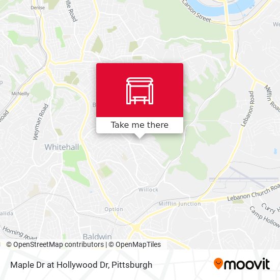 Maple Dr at Hollywood Dr map