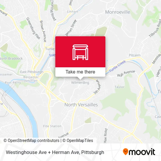 Mapa de Westinghouse Ave + Herman Ave