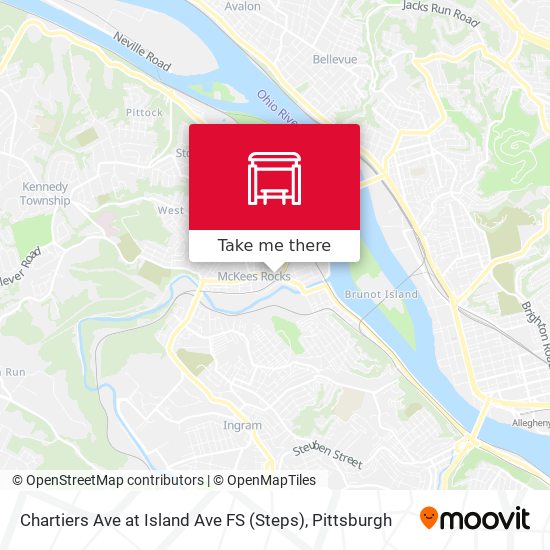 Mapa de Chartiers Ave at Island Ave FS (Steps)