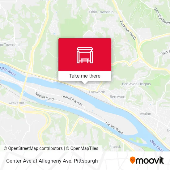 Mapa de Center Ave at Allegheny Ave