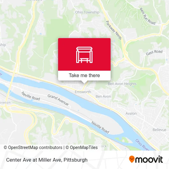 Mapa de Center Ave at Miller Ave