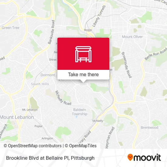 Mapa de Brookline Blvd at Bellaire Pl