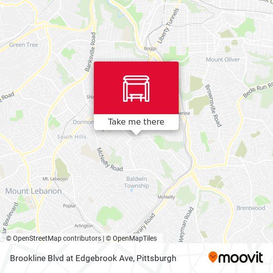 Brookline Blvd at Edgebrook Ave map