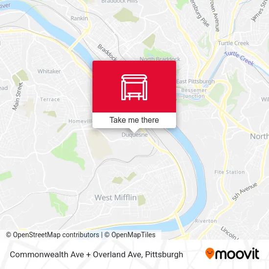 Mapa de Commonwealth Ave + Overland Ave