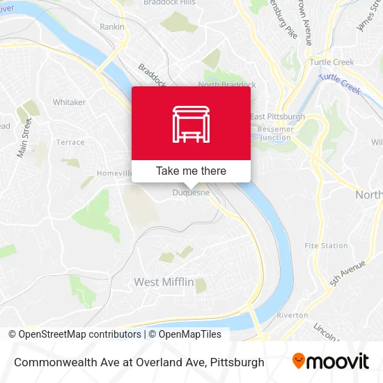 Mapa de Commonwealth Ave at Overland Ave
