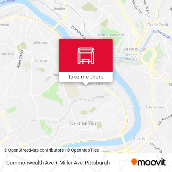 Commonwealth Ave + Miller Ave map