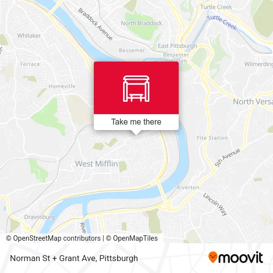 Norman St + Grant Ave map