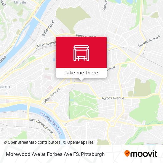 Morewood Ave at Forbes Ave FS map