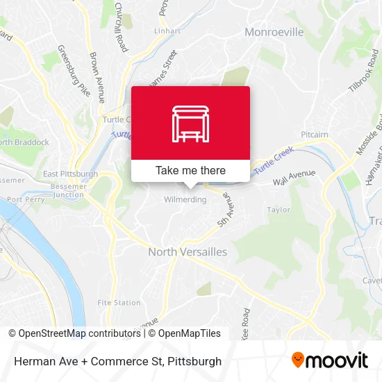Herman Ave + Commerce St map