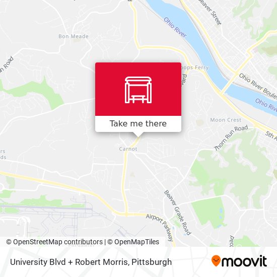 Mapa de University Blvd + Robert Morris