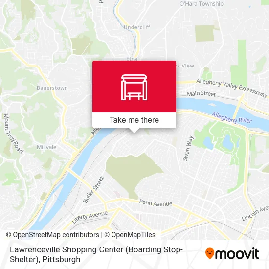 Mapa de Lawrenceville Shopping Center (Boarding Stop-Shelter)