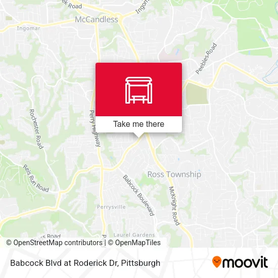 Mapa de Babcock Blvd at Roderick Dr
