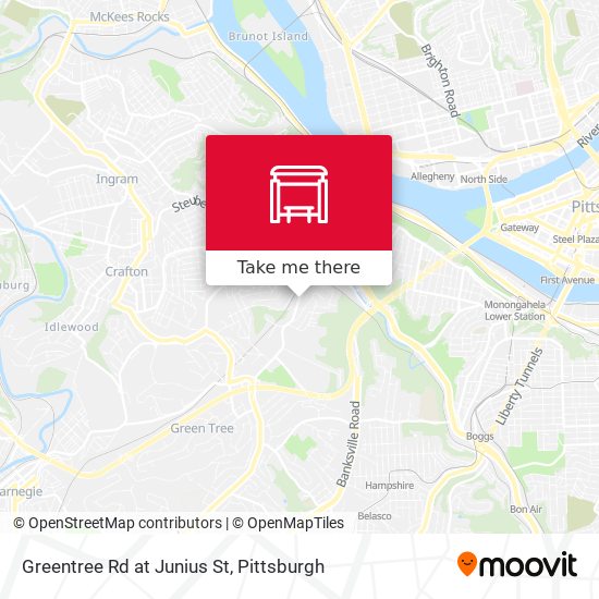 Greentree Rd at Junius St map