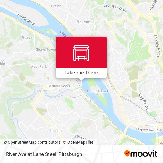 River Ave at Lane Steel map