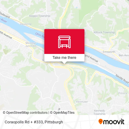 Coraopolis Rd + #333 map