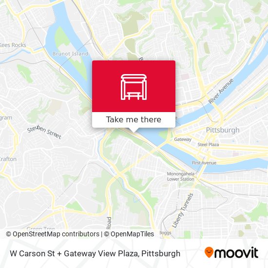 Mapa de W Carson St + Gateway View Plaza