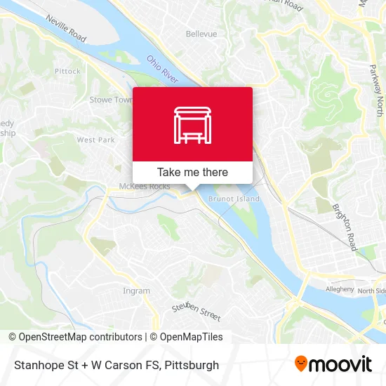 Stanhope St + W Carson FS map