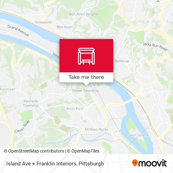 Island Ave + Franklin Interiors map