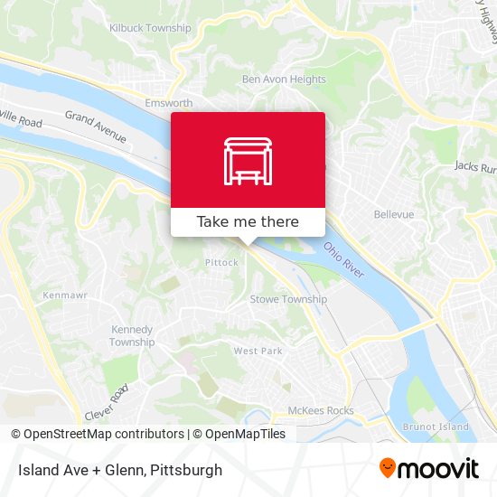 Mapa de Island Ave + Glenn