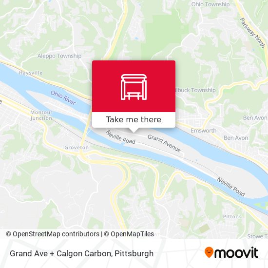 Grand Ave + Calgon Carbon map