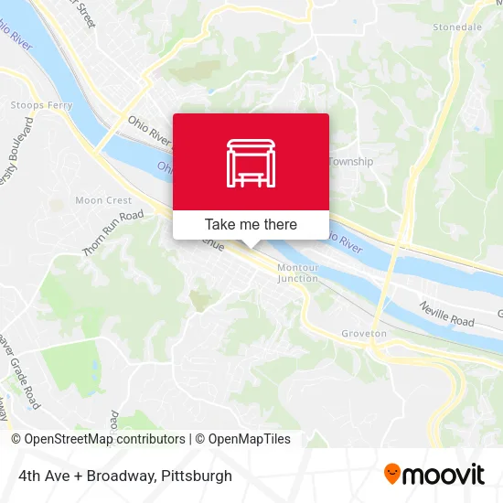 Mapa de 4th Ave + Broadway