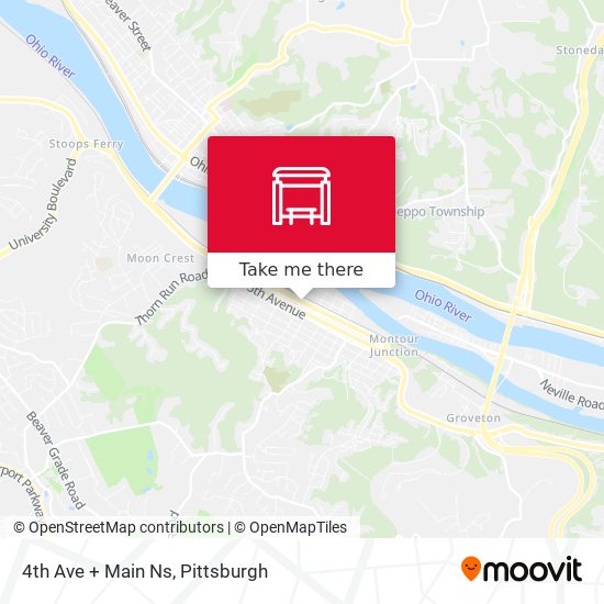 Mapa de 4th Ave + Main Ns