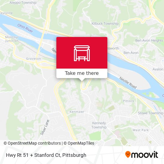 Hwy Rt 51 + Stanford Ct map
