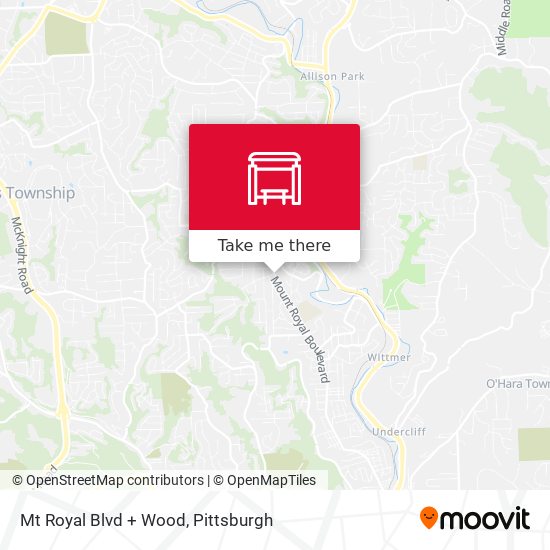 Mapa de Mt Royal Blvd + Wood