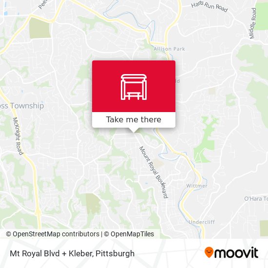 Mapa de Mt Royal Blvd + Kleber
