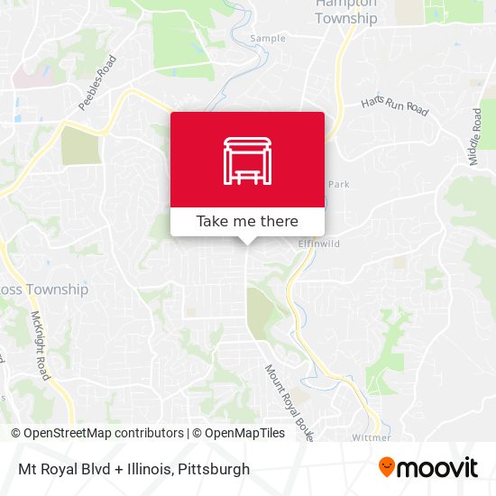 Mt Royal Blvd + Illinois map