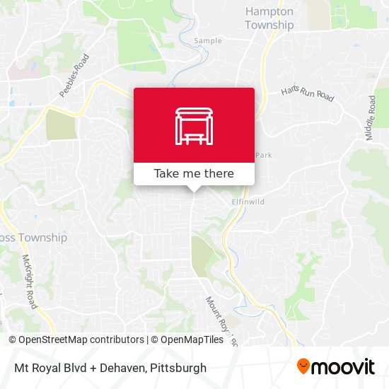 Mt Royal Blvd + Dehaven map