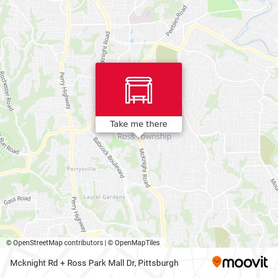 Mcknight Rd + Ross Park Mall Dr map