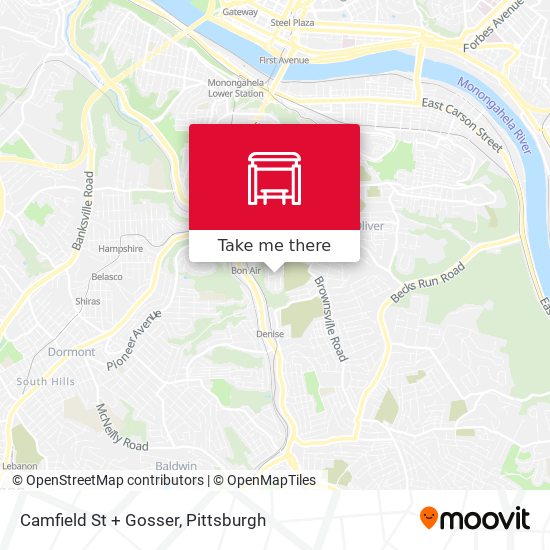 Camfield St + Gosser map