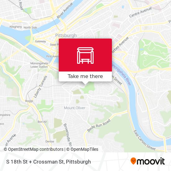 S 18th St + Crossman St map